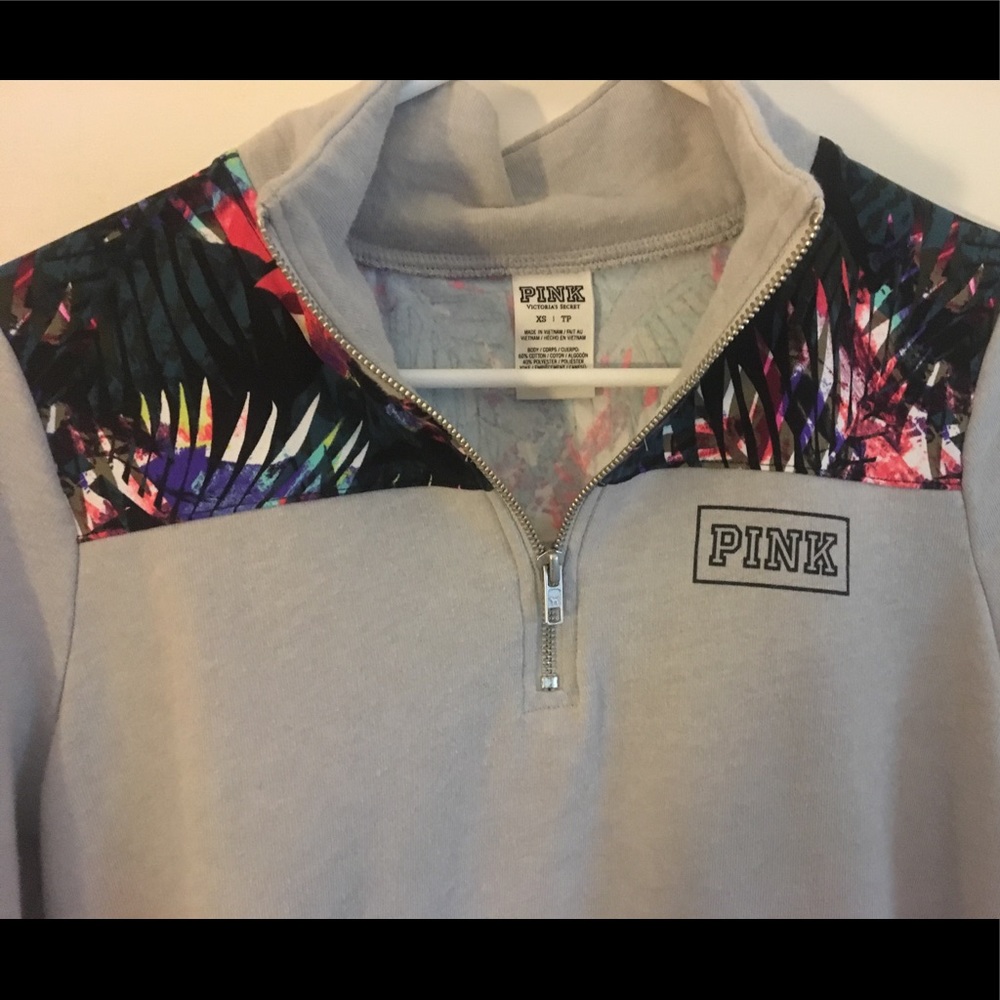 VS PINK quarter zip pullover sweatshirt